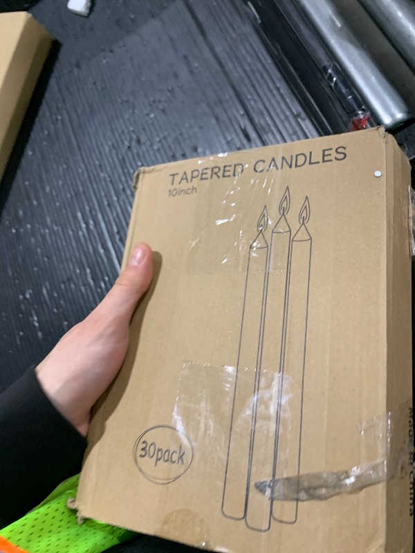 Photo 1 of LYOBATH 30 Pack Red Taper Candles - Taper Candles 10 Inch Dripless, Smokeless & Unscented - 8 Hours Long Burning - Hand Poured Tall Candlesticks - Ideal for Weddings, Dinner Parties, and Home Decor