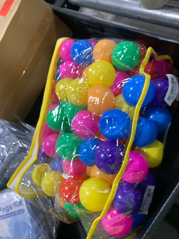 Photo 1 of Hovenlay Ball Pit Balls Phthalate Free BPA Free Crush Proof Plastic - 7 Bright Colors in Reusable Play Toys for Kids with Storage Bag