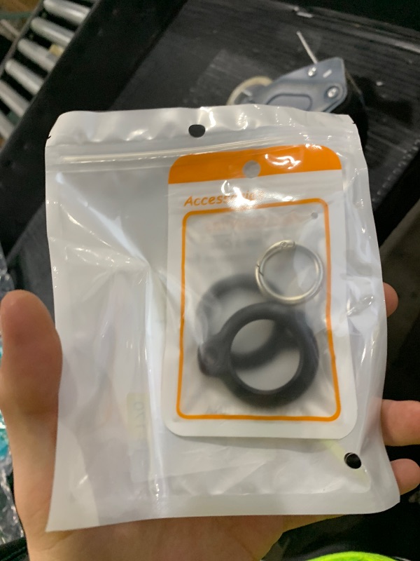 Photo 1 of [2 Pack] MOLOSLEEVE for Airtag Holder Case with Keychain, Shockproof GPS Cover Anti-Scratch Key Chain for Air Tags, for Airtags Accessories for GPS Item Tracker Cases for Bags, Luggages, Black