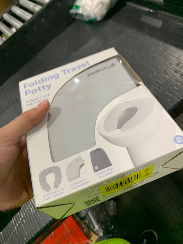 Photo 1 of Jool Baby Folding Travel Potty Training Seat for Toddlers, Fits Round & Oval Toilets, Non-Slip Suction Cups, Includes Free Travel Bag (Gray)