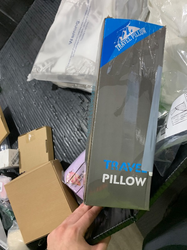 Photo 1 of PEUJEW Travel Pillow Memory Foam Pillows, Camping Pillow-Compressible Medium Firm, Breathable Cover, Ideal Backpacking Hiking, Bed Pillows, Airplane and Car (Dark Grey, S)