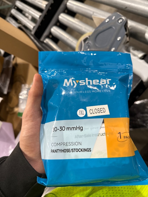 Photo 1 of Myshear Medical Compression Stockings for Women and Men, 20-30 mmHg Thigh High Compression Socks, Closed Toe Graduated Compression Hoses, Long Circulation Pressure Stockings for Varicose Veins, Edema