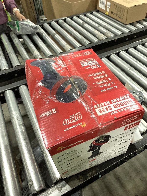 Photo 1 of Mr. Heater F215100 MH4B Little Buddy 3800-BTU, Indoor Safe Propane Heater With ODS & Tip-Over Protection, Heating Area Up to 95 Sq. Ft - Lightweight, Medium - Black/Red