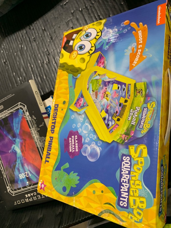 Photo 1 of Spongebob Squarepants Desktop Pinball Machine - Fun Arcade Game for Kids & Adults Ages 6+, Compact Tabletop Toy by Well Played