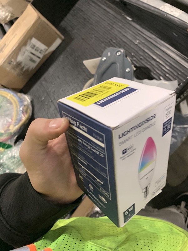 Photo 1 of Lightinginside E12 Smart Light Bulbs 60W Equiv., Work with Alexa/Google Home/Smart Life, 500LM 6W RGBCW Candle Candelabra LED Light Bulbs, No Hub Required, 2.4G WiFi Bluetooth Bulb, ETL Listed, 4PCS
