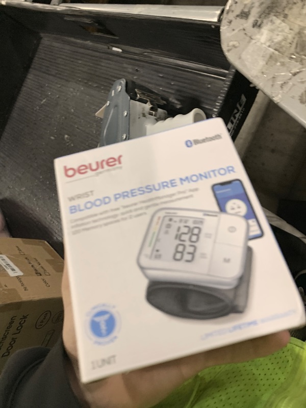 Photo 1 of Beurer BC57 Wrist Blood Pressure Monitor – Automatic Wrist Blood Pressure Cuff - Bluetooth – 120 Memory Spaces with Irregular Heart Rate Detection, Large Display, Resting Indicator, Storage Case