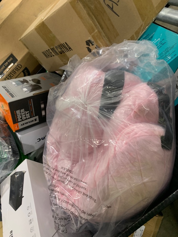 Photo 1 of Kids Travel Pillow for Car Seat with Hand Muff, Soft Neck & Headrest Pillow for Car Road Trips Long-Distance Travel Sleeping Pillow for Adults and Children, Pink Unicorn