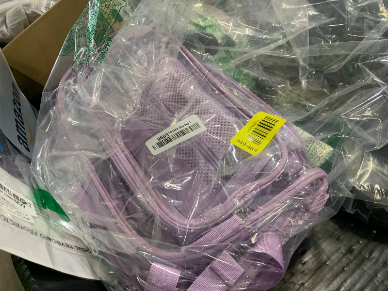 Photo 1 of PACKISM Purple Clear Backpack for School - 17 inch Large Heavy Duty Clear Bookbag, See Through PVC Transparent Backpacks with 2 Front Pockets for College Work, Light Purple (for age 12 above)