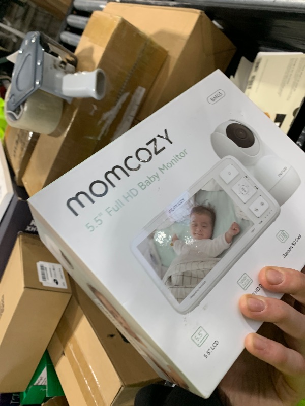 Photo 1 of Momcozy Video Baby Monitor, 5.5” 1080P Full HD Baby Monitor with Camera No WiFi, Infrared Night Vision, 5800mAh 120-hrs Battery, ECO, VOX, 2-Way Audio, 1640ft Range, Record and Rewind Locally, BM03