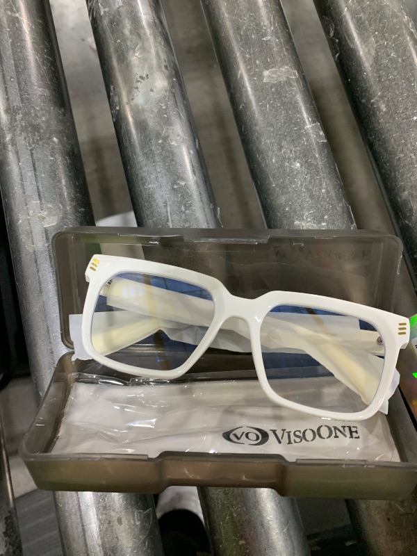Photo 1 of VISOONE Rectangle TR90 Blue Light Blocking Glasses Computer Eyewear with Preppy Look for Women and Men Cougar