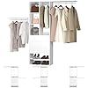 Photo 1 of 80inch Walk in Closet Organizer - Built-in Garment Rack with 3 Hanging Rods and 3 Drawers,Wall Mounted Clothes Organizers Storage Systems for Bedroom