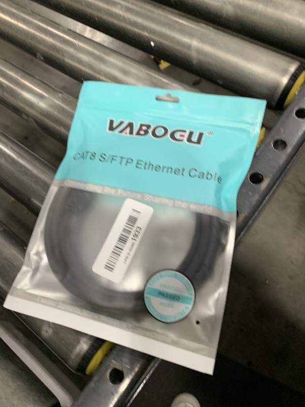 Photo 1 of Vabogu Cat 8 Ethernet Cable, 5ft Heavy Duty High Speed Internet Network Cable, 26AWG, 2000MHz 40Gbps with Gold Plated RJ45 Connectors, Shielded for Indoor & Outdoor Use