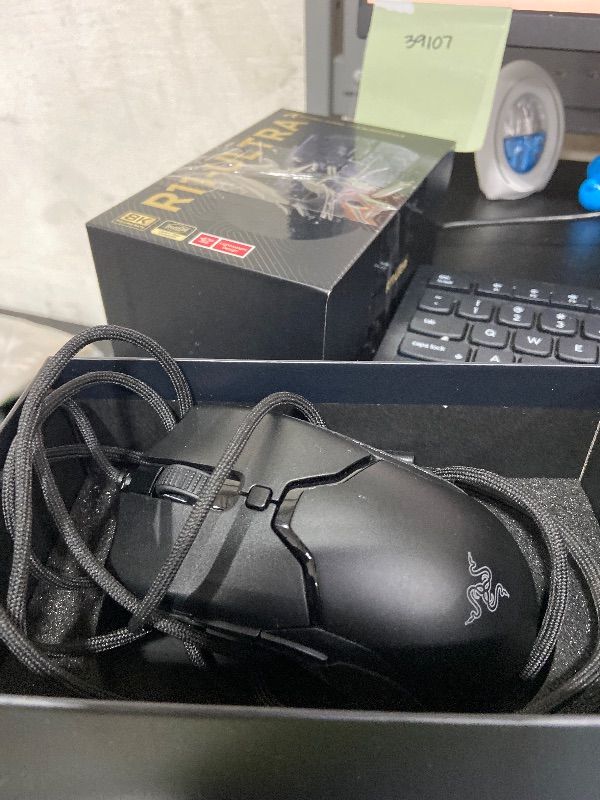 Photo 1 of ATTACK SHARK R11 Ultra 8K Carbon Fiber Wireless Gaming Mouse with 42000 DPI-PAW3950 MAX Sensor-49g Lightweight,Nordic 52840 MCU Chip,Wired/BT/2.4Ghz Programmable,RGB Coiled Cable for PC(Black Wave)