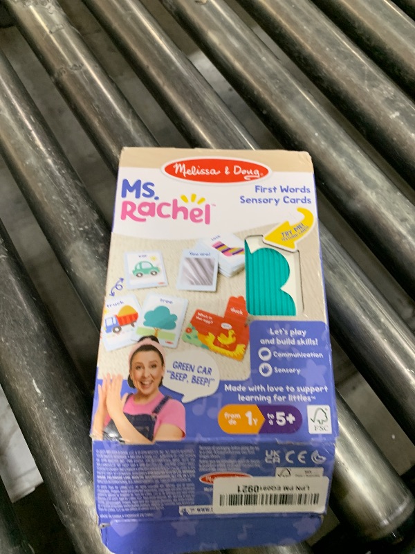 Photo 1 of Melissa & Doug® Ms. Rachel™ First Words Textured Sensory Flashcards Preschool Learning Toy for Boys, Girls - FSC Certified