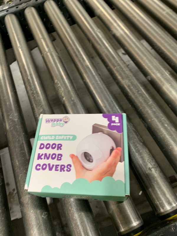 Photo 1 of Child Safety Door Knob Cover (4 Pack) Hard-to-Remove Dual-Lock Door Handle Covers for Kids - Reusable Baby Proof Door Knob Locks - Installs Easily, No Tools Needed (White)