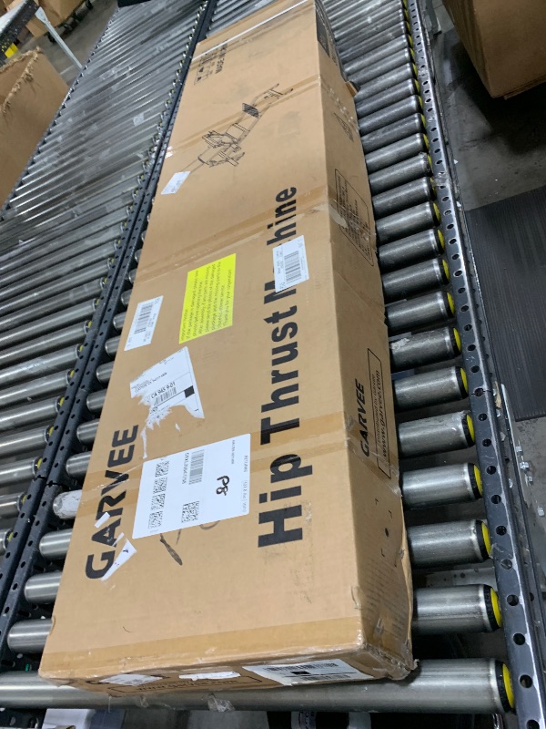 Photo 1 of [BOX 1 OF 2 ] GARVEE Hip Thrust Machine,900LBS Capacity Glute Bridge Machine with Adjustable Footboard, Butt Exercise Equipment for Glute Muscles Building and Butt Shaping
