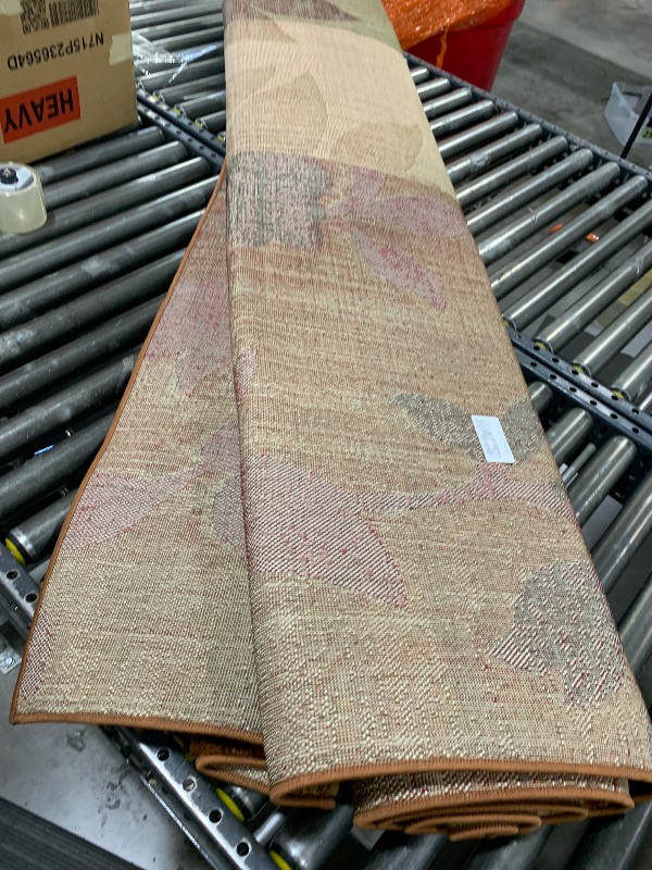 Photo 1 of Home Dynamix Amelia Modern Area Rug | 6'7" x 9'10" Rectangle | Beige/Green/Red