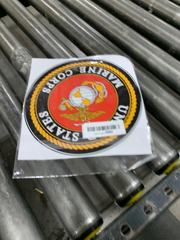 Photo 1 of Large Round Official Marine Corps Seal Sticker (Big Logo Vet Veteran Retired Served Vinyl Decal car Truck (8 inch) USMC Licensed