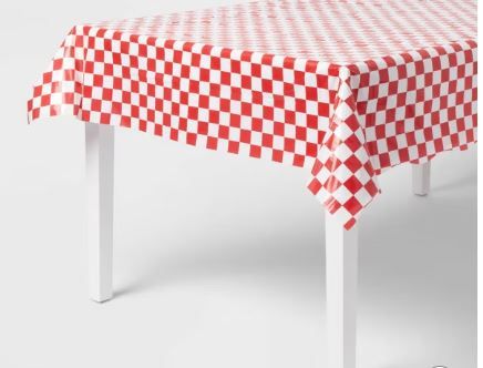 Photo 1 of 3pk Red Checkered Print Table Cover - Spritz™
