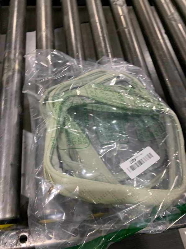 Photo 1 of PACKISM TSA Approved Toiletry Bag - Clamshell Closing Clear Makeup Bags with Handle, Laurel Green, Quart-sized Clear Travel Bags for Toiletries, Carry-on Travel Essentials