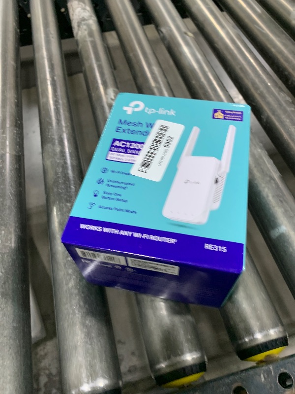 Photo 1 of TP-Link AC1200 WiFi Extender, 2025 Wirecutter Best WiFi Extender, 1.2Gbps Home Signal Booster, Dual Band 5GHz/2.4GHz, Up to 1600 Sq.ft and 32 Devices, EasyMesh Compatible, One Ethernet Port (RE315)