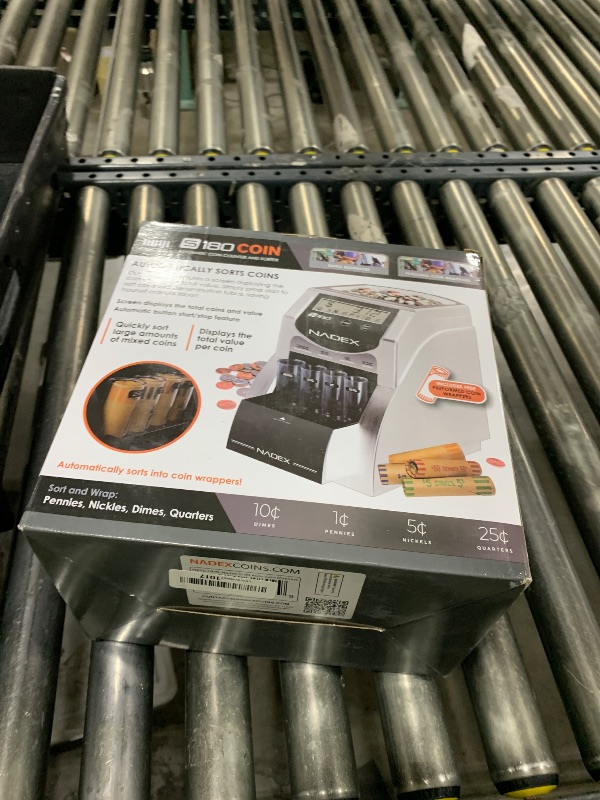Photo 1 of Nadex S180 Digital Coin Counter, Sorter,and Wrapper - Automatically Sorts and Counts Coin Batches, Stops on Full Coin Rolls