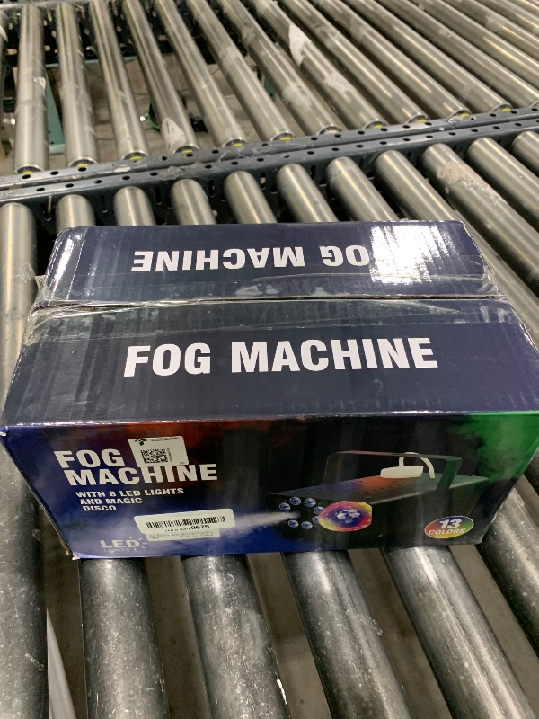 Photo 1 of Fog Machine, Halloween Smoke Machine with Disco Ball Lights, 600W and 3000CFM with 13-Color LED Effects, Wired And Wireless Remote Controls, Ideal for Indoor, Outdoor, Wedding, Parties, and DJ Stage