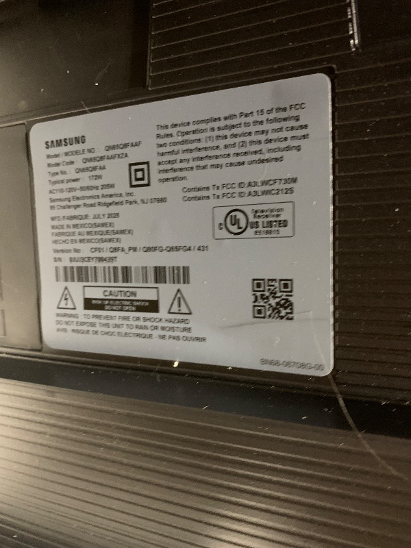 Photo 1 of [SOLD FOR PARTS] Samsung - 65” Class Q8F Series QLED 4K UHD SamsungVision AI Smart Tizen TV (2025)