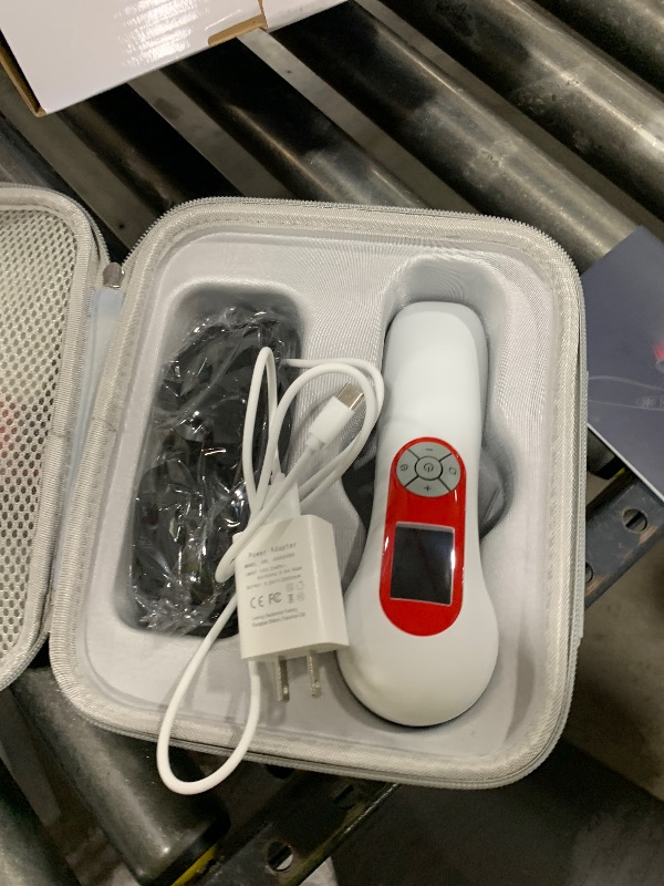 Photo 1 of LLLT Cold Laser Therapy Device with Protective Cover, 5 * 808nm & 10 * 650nm Human/Vet Handheld Infrared Red Light Therapy, Pet Dogs Treatment Device for Muscle Pain Relief & Improve Healing(White)