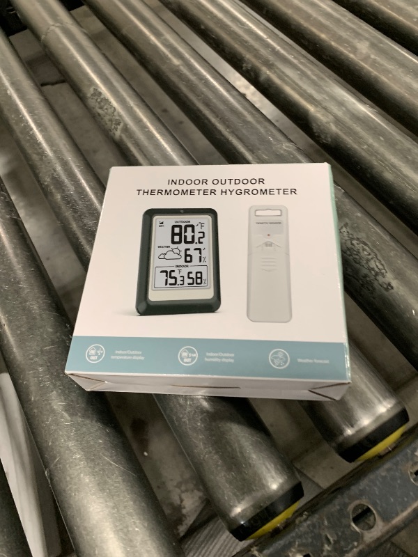 Photo 1 of Indoor Outdoor Thermometer Wireless Weather Station, Internal External Thermometer Hygrometer, Home Batteryoperated Temperature Humiditymonitors330 Feet (About 100 Meters) Backlight Display