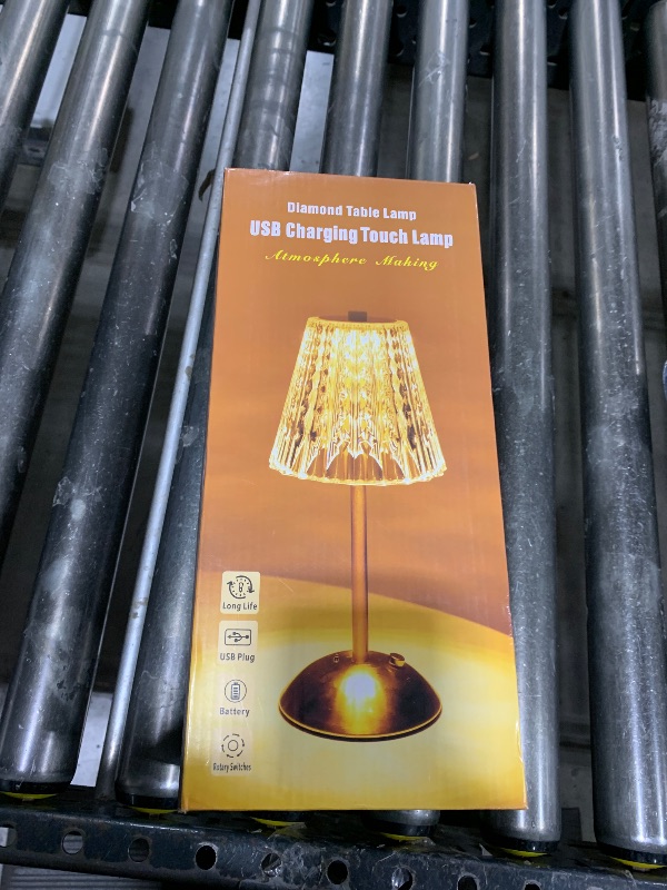 Photo 1 of HEQET Cordless Table Lamps for Home,Table,Dining Room, Gold Rechargeable Lamps, USB Charge 12'' Tall LED Brass Portable Outdoor Indoor Table Lamp with Built-in Dimmer (Black-White)