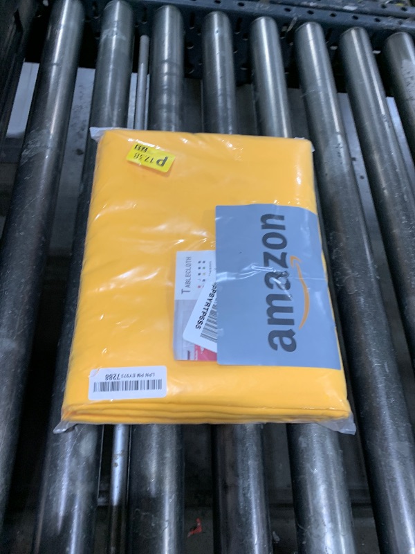 Photo 1 of Softalker Rectangle Tablecloth, Waterproof & Stain Resistant Table Cloths Wrinkle Free 210GSM Fabric Washable Polyester Table Cover for Spring/Party/Outdoor - 90 x 132 inch,Yellow