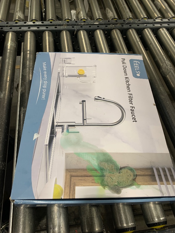 Photo 1 of FEELSO Kitchen Faucets, Upgraded Filter Water Kitchen Faucet with Pull Down Sprayer, Brushed Nickel Stainless Steel High Arc 1 Or 3 Hole Kitchen Sink Faucet for Remove Chorine, Harmful Substances
