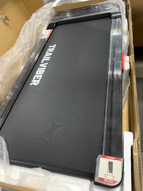 Photo 1 of Walking Pad Treadmill with 12% 9-Level Auto Incline, 450 lbs Capacity RGB LED Screen, Bluetooth Speaker Under Desk Treadmill, Compact Treadmills for Home Hiking, Black