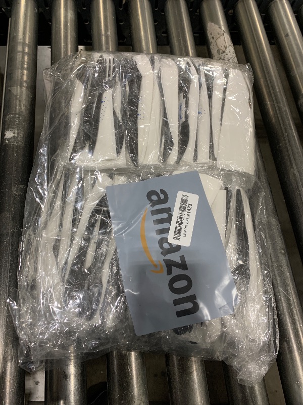 Photo 1 of 100Pack Plastic Cutlery Packets, Knife Fork Spoon Napkin Salt Pepper Sets, Individually Wrapped Black Plastic Cutlery Packets for Delivery, Cafeterias, Restaurants