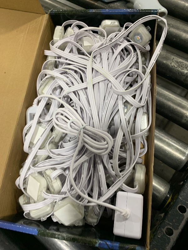 Photo 1 of Permanent Outdoor Lights, 100ft Smart Eave Lights with 72 LED Lights, IP67 Waterproof, App Control, DIY RGB Light for House Halloween Decorations, Work with Alexa and Google Assistant, White