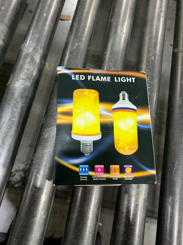 Photo 1 of LED Flame Light Bulbs (2 Pack), 4 Modes Flickering Light Bulbs with Upside Down Effect, E26 Base Realistic LED Fire Lights for Halloween Christmas Decorations, Indoor Outdoor Party Home Decor (Yellow)