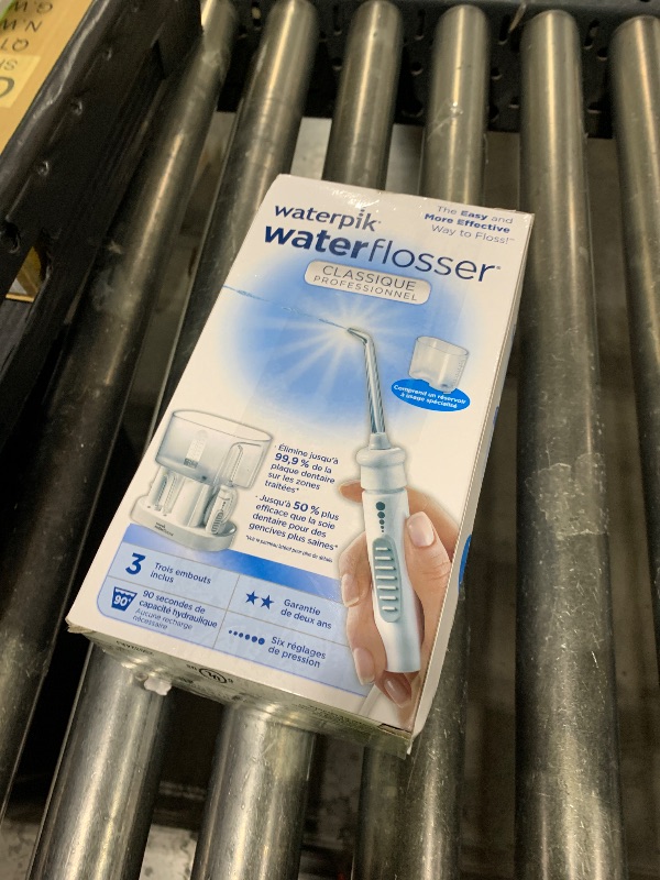 Photo 1 of Waterpik Classic Professional Water Flosser, Electric Power With 6 Settings, 3 Flossing Tips, ADA Accepted, White WP-72