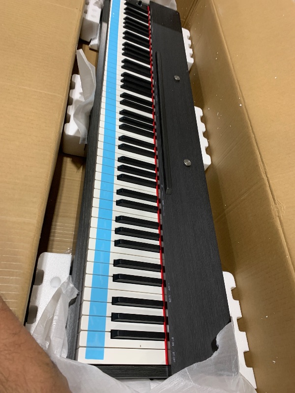 Photo 1 of Donner OURA S100 Digital Piano with 88 Key Graded Hammer Weighted Keyboard for Beginner, Full Size Electric Piano Keyboard with Bluetooth, 3 Original Demos, LOCAL OFF, 2×10 W, Piano Three Pedal, Black