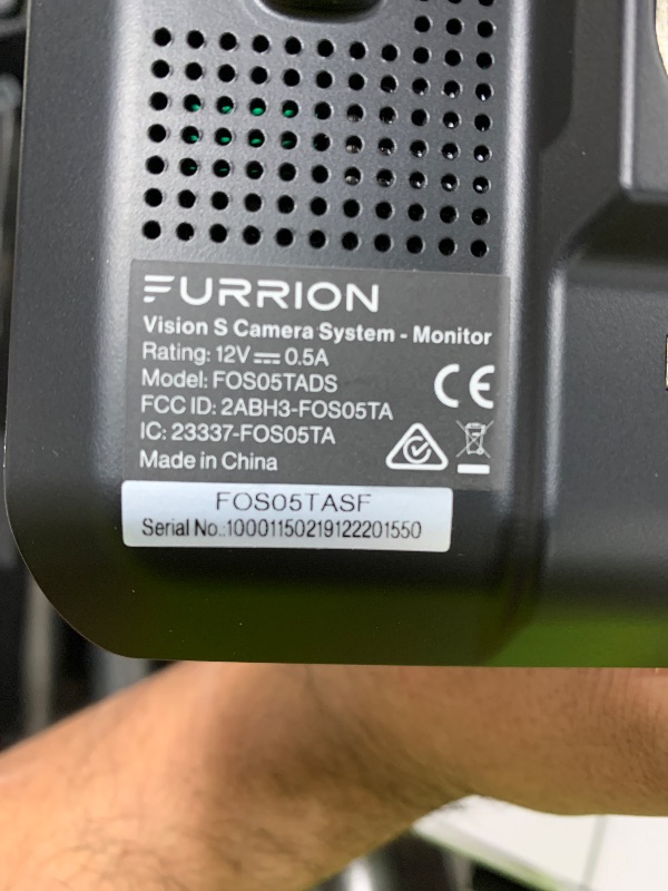 Photo 1 of Furrion Vision S Wireless RV Backup Camera System with 5-Inch Monitor, 1 Rear Sharkfin, Infrared Night Vision, Wide-Angle View, Hi-Res, IP65 Waterproof, Motion Detection, Microphone - FOS05TASF