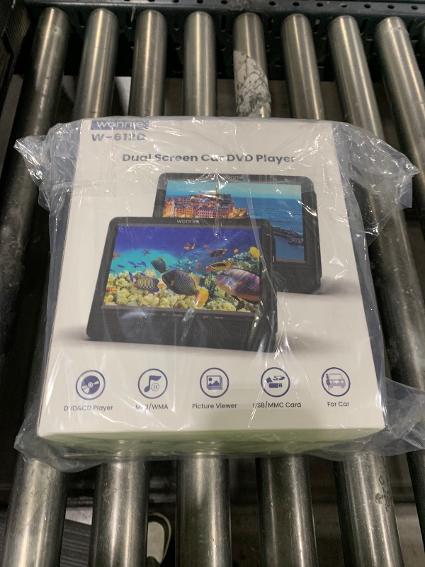 Photo 1 of WONNIE 7.5 Inch Car DVD Player, Portable DVD Player for Car Play The Same or Two Different Movies with Headrest Strap, Support Last Memory, AV Out/in, USB/SD, All Regions