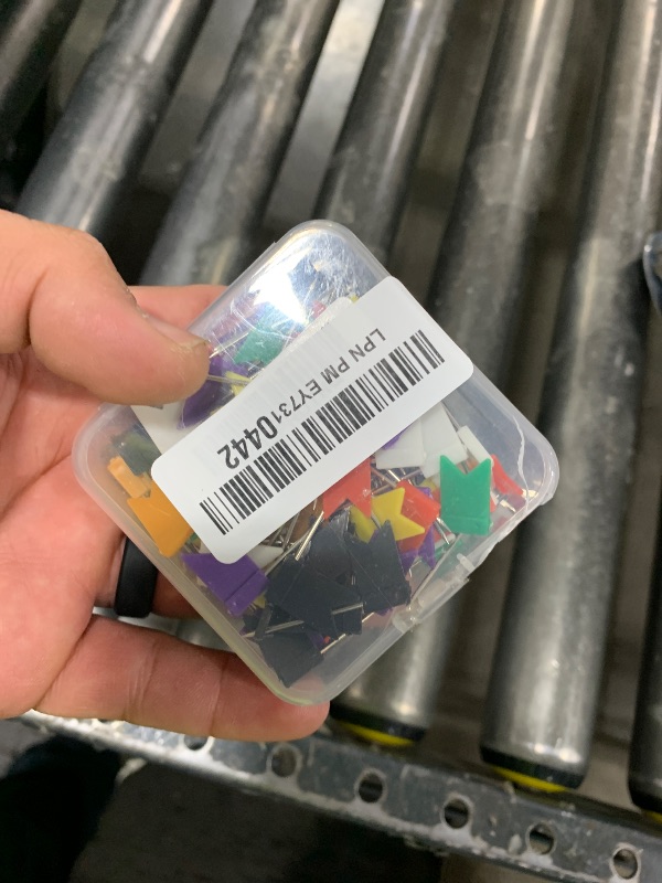 Photo 1 of 100PCS Map Flag Push Pins,Multicolored Decorative Map Tacks Plastic Head with Steel Point for Cork Bulletin Board,Colorful Map Tacks Push Tacks for Learning Working