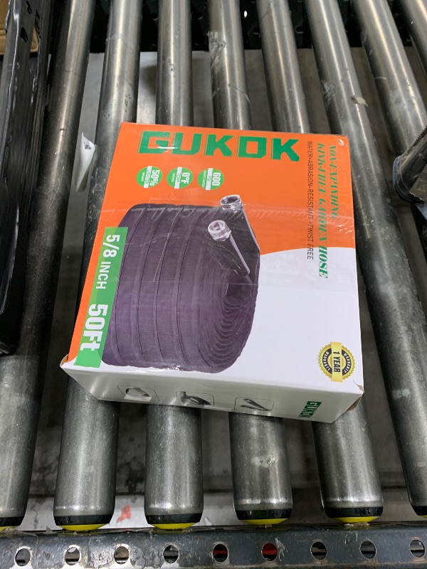 Photo 1 of GUKOK Garden Hose, Lightweight, Ultra Flexible, Durable, Kink-Free Garden Hose, RV, Marine and Camper Hose (50 FT)
