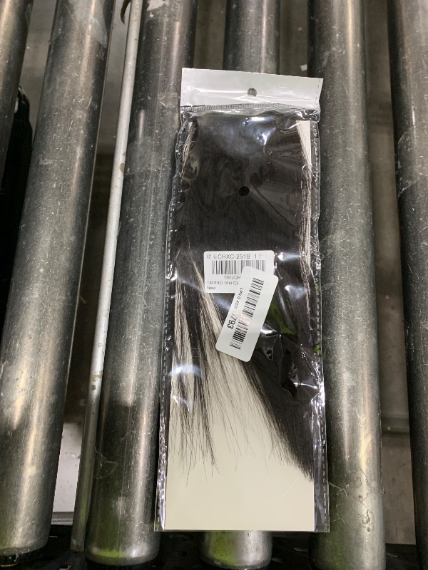 Photo 1 of FEIPRO Invisible Real Remy Human Hair Clip Extensions Weft One Piece Short Hair Pieces for Women with Thinning Hair Add Volume Length Fluffy 10 Inch #1B Black