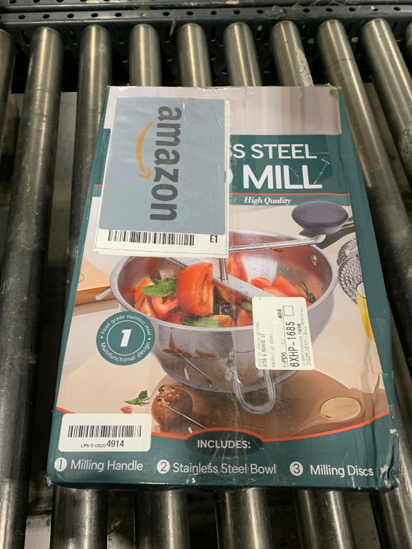 Photo 1 of Stainless Steel Food Mill With 3 Milling Discs,Ergonomic design Rotary hand crank Food Mills For Tomato Sauce,Potatoes,Jams,canning, Dishwasher Safe,Includes Multifunctional Spoon,Blue D