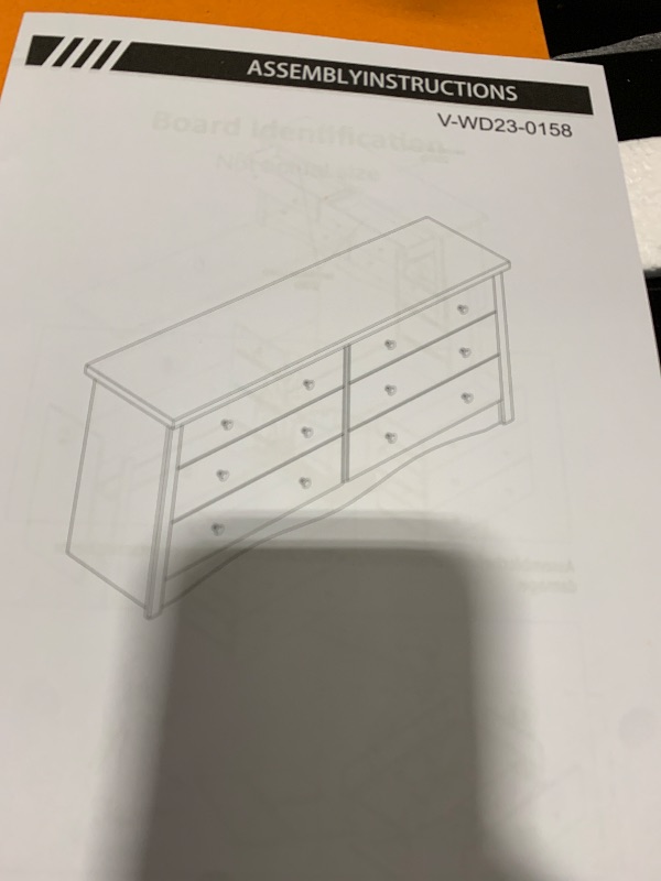 Photo 1 of black 6 drawer dresser 
62.2" x 18.5" x 8.46"