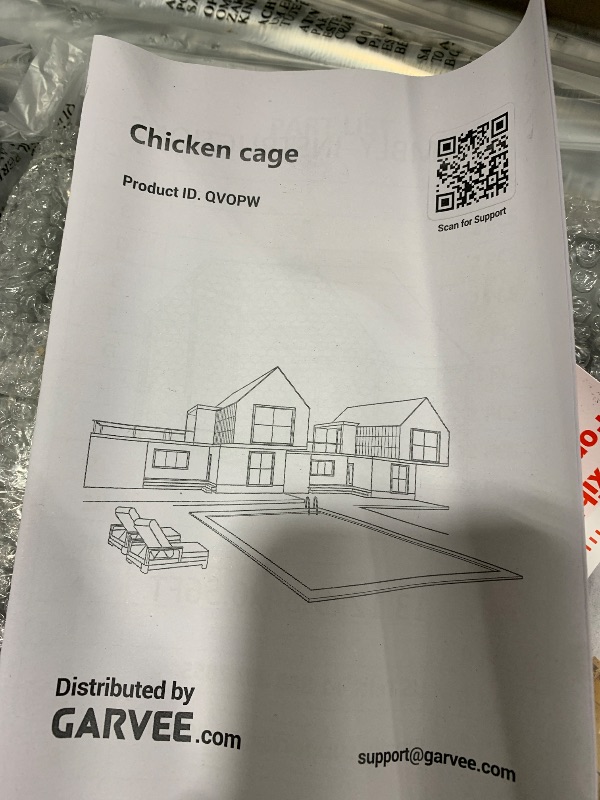 Photo 1 of garvee 
chicken cage with tarp and chicken wire