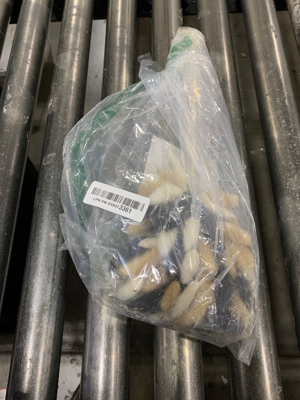 Photo 1 of 100 Stems Bunny Tails Pampas Grass Dried Flowers - 30pcs Black, 30pcs White, 40pcs Natural Brown, Boho Home & Kitchen Decor