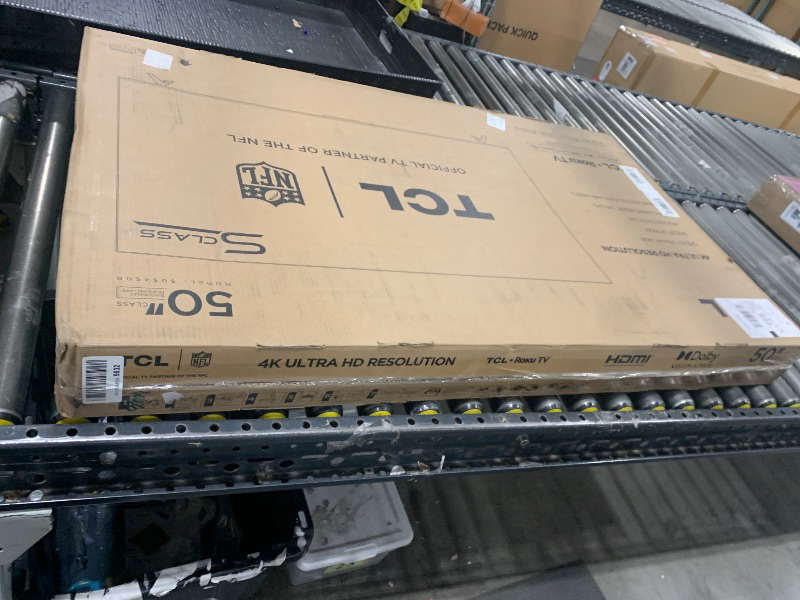 Photo 1 of [SOLD FOR PARTS] TCL 50-Inch Class S4 4K LED Smart TV with Roku TV (50S450R, 2023 - Model), Dolby Vision, HDR, Dolby Atmos, Works with Alexa, Google Assistant and Apple HomeKit Compatibility, Streaming UHD Television