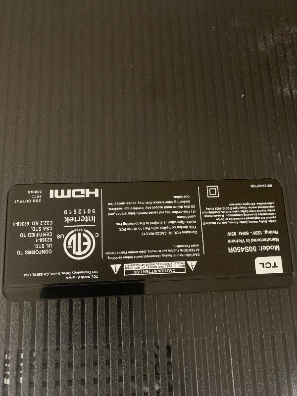 Photo 1 of [SOLD FOR PARTS] TCL 50-Inch Class S4 4K LED Smart TV with Roku TV (50S450R, 2023 - Model), Dolby Vision, HDR, Dolby Atmos, Works with Alexa, Google Assistant and Apple HomeKit Compatibility, Streaming UHD Television